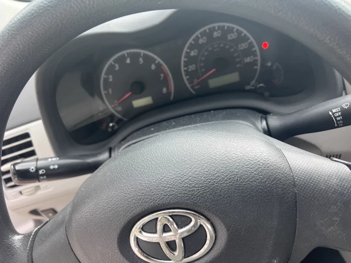 Steering wheel and dash — before