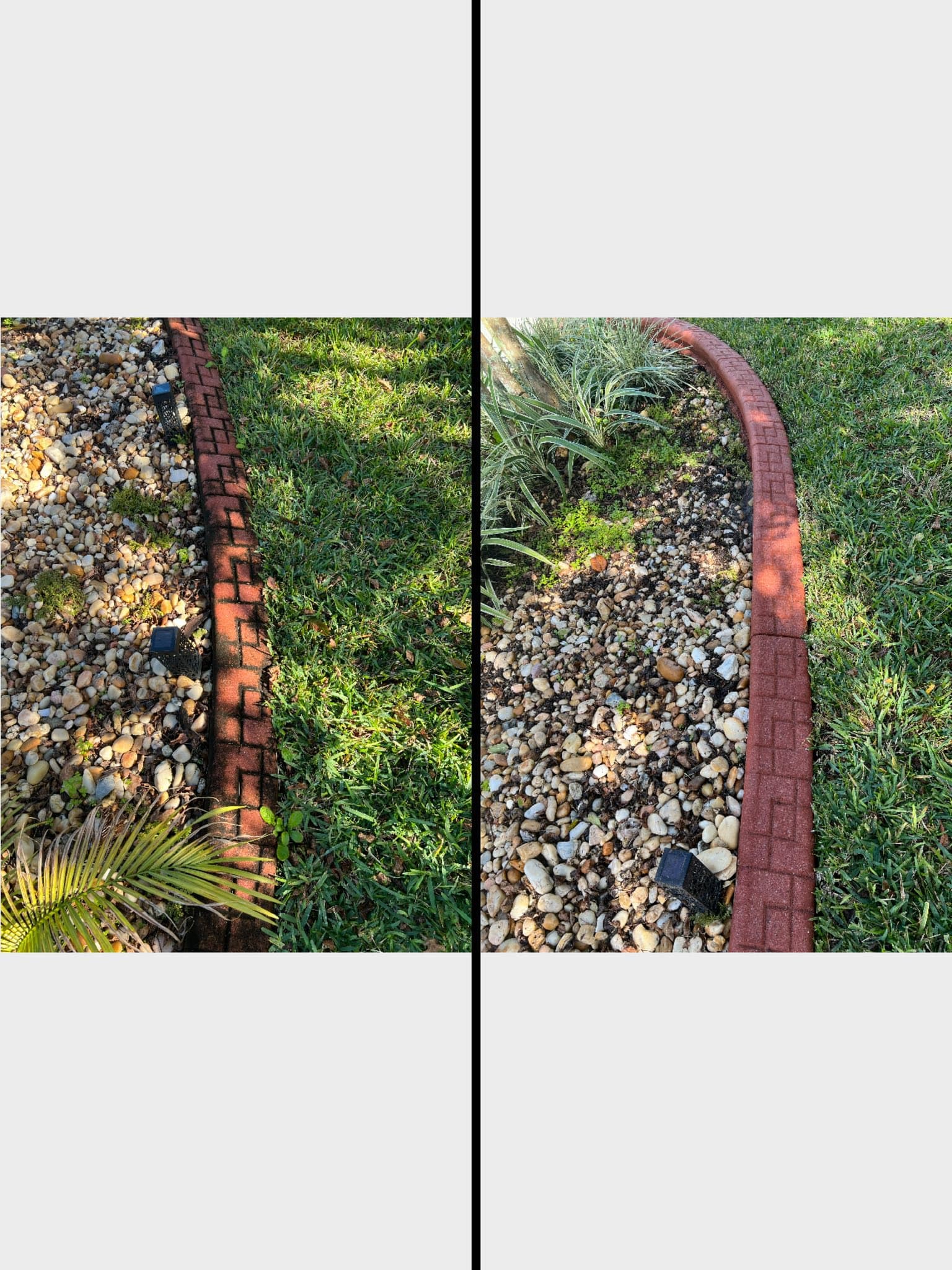 Landscape border cleaning
